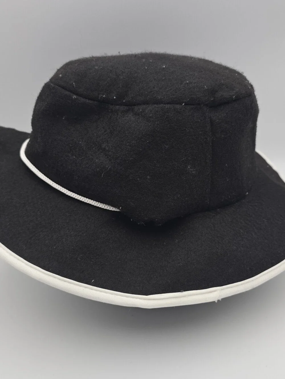 Unbranded Kids Black Felt Bucket Sun Hat